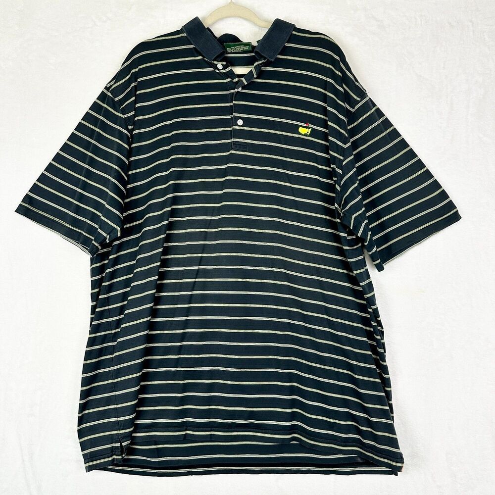 Amen Corner Masters Stripe Golf Polo Shirt Size XXL Pima Cotton